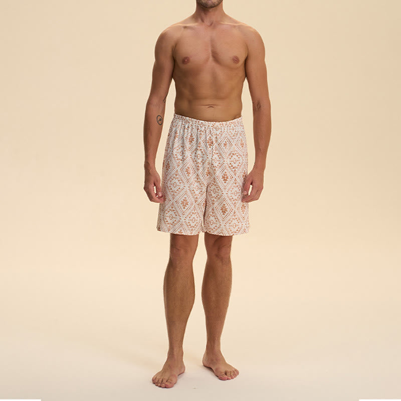 Olivenorma Men's Summer Satin Chiffon Loose Fit Comfortable Stylish Printed Lounge Short Pants - image 17