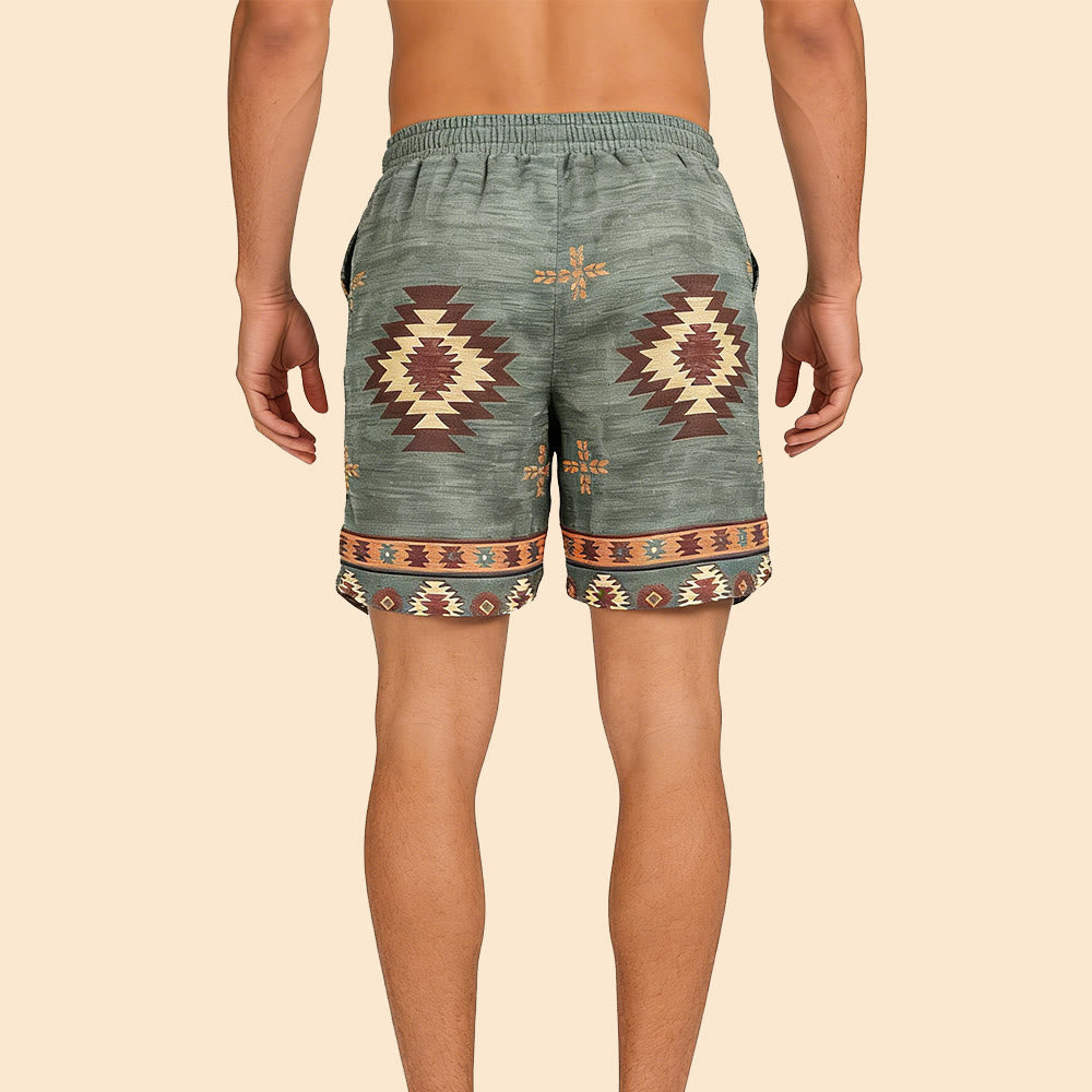 Olivenorma Men's Summer Beach Loose Fit Straight Casual Breathable Short Pants - image 2