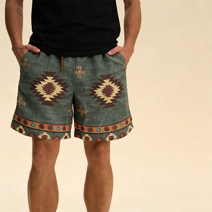 Olivenorma Men's Summer Beach Loose Fit Straight Casual Breathable Short Pants - image 5