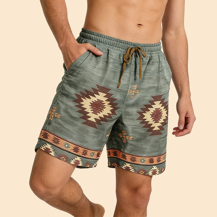 Olivenorma Men's Summer Beach Loose Fit Straight Casual Breathable Short Pants - image 4