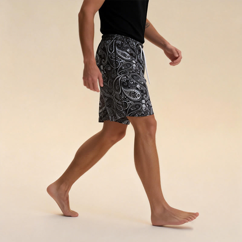 Olivenorma Paisley Mesh Quick-Dry Oversized Basketball Summer Pants - image 5