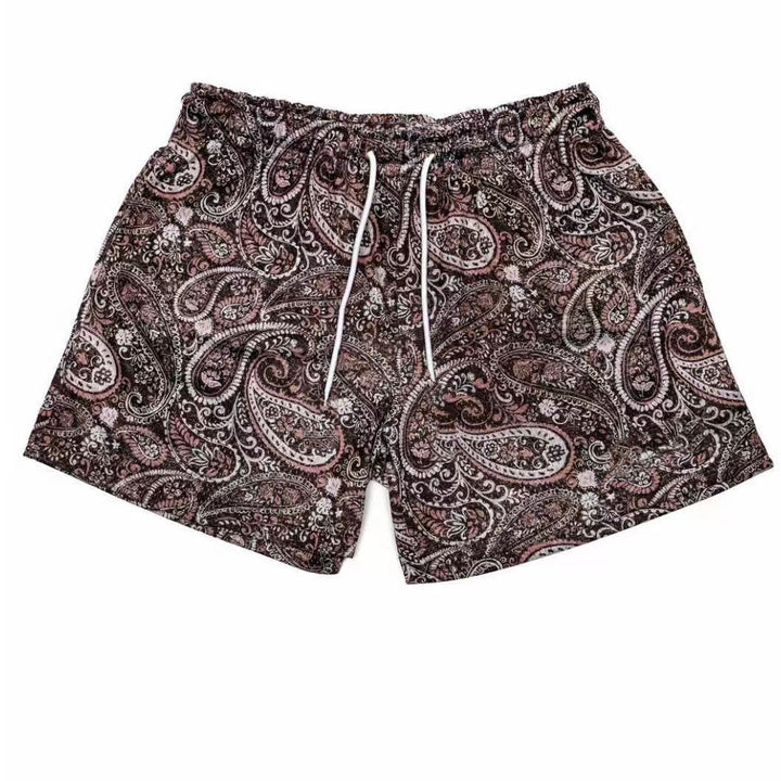 Olivenorma Paisley Mesh Quick-Dry Oversized Basketball Summer Pants - Brown - 3XL - image 7