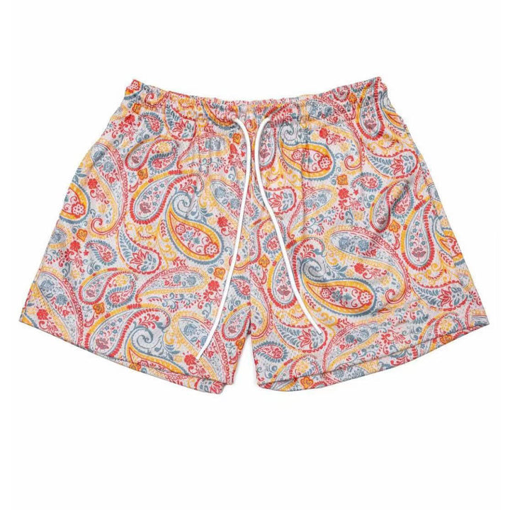 Olivenorma Paisley Mesh Quick-Dry Oversized Basketball Summer Pants - Multicolor - 3XL - image 11