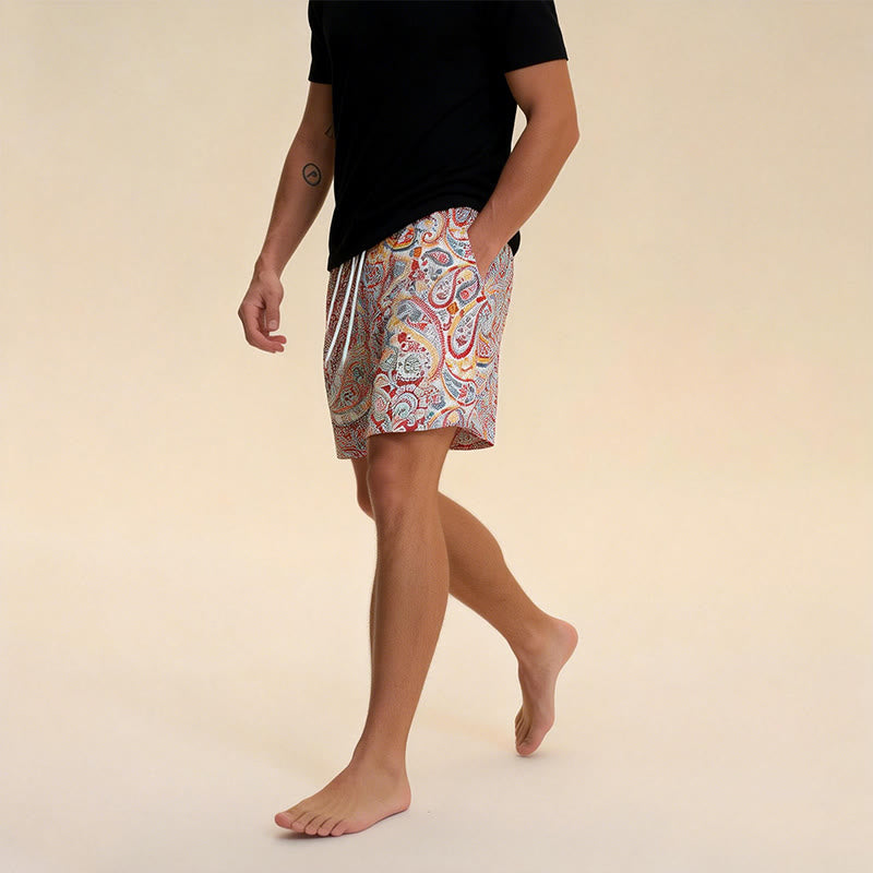 Olivenorma Paisley Mesh Quick-Dry Oversized Basketball Summer Pants - image 13