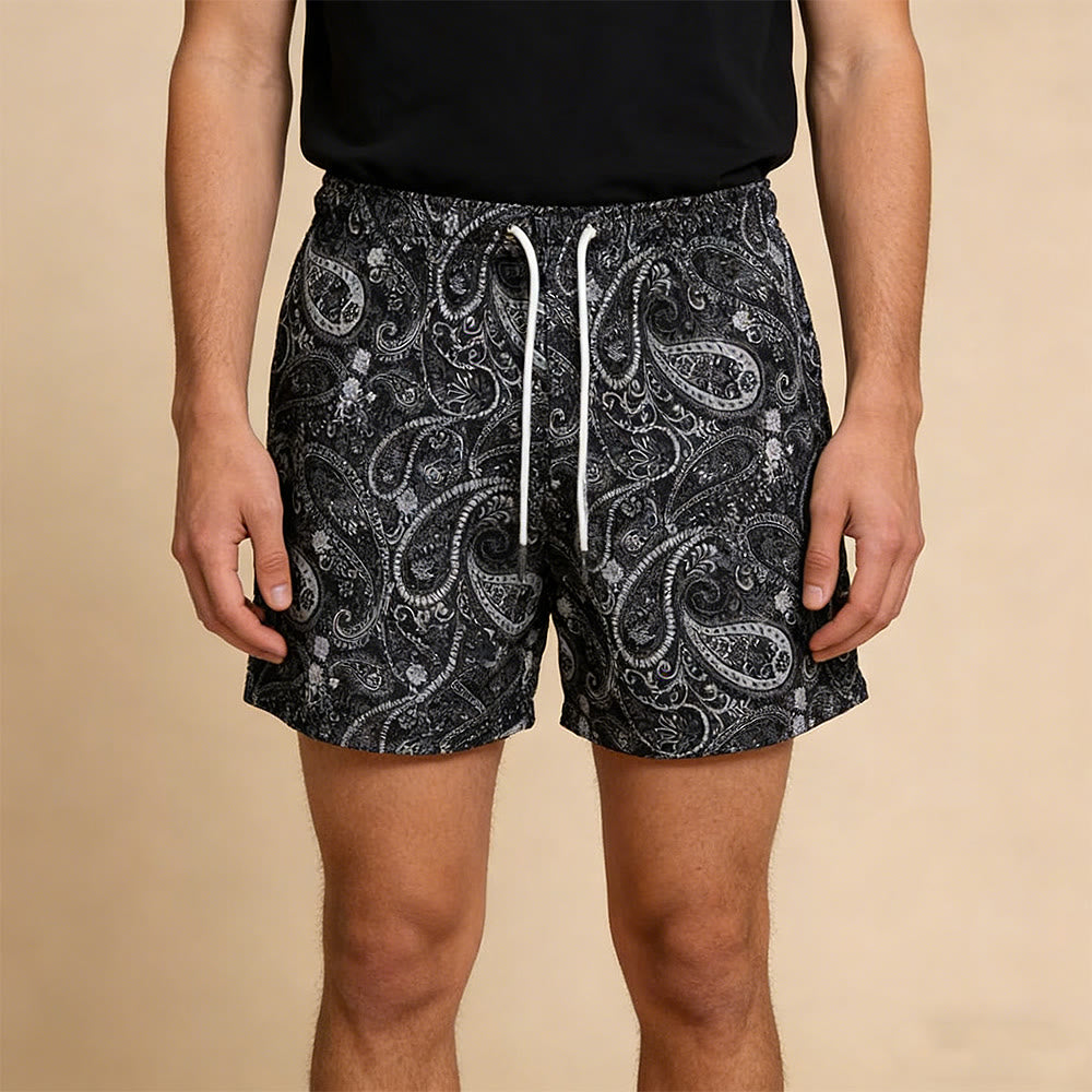 Olivenorma Paisley Mesh Quick-Dry Oversized Basketball Summer Pants - image 0