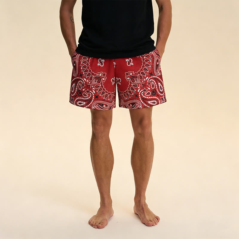 Olivenorma Men's Trendy Summer Printed Athletic Fitness Basketball Running Shorts Pants - image 3