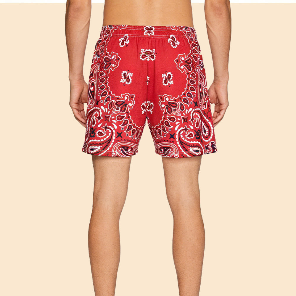 Olivenorma Men's Trendy Summer Printed Athletic Fitness Basketball Running Shorts Pants - image 2