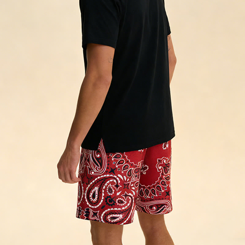 Olivenorma Men's Trendy Summer Printed Athletic Fitness Basketball Running Shorts Pants - image 4