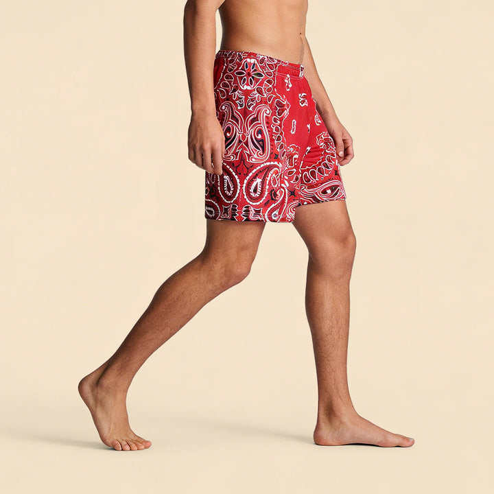 Olivenorma Men's Trendy Summer Printed Athletic Fitness Basketball Running Shorts Pants - image 5