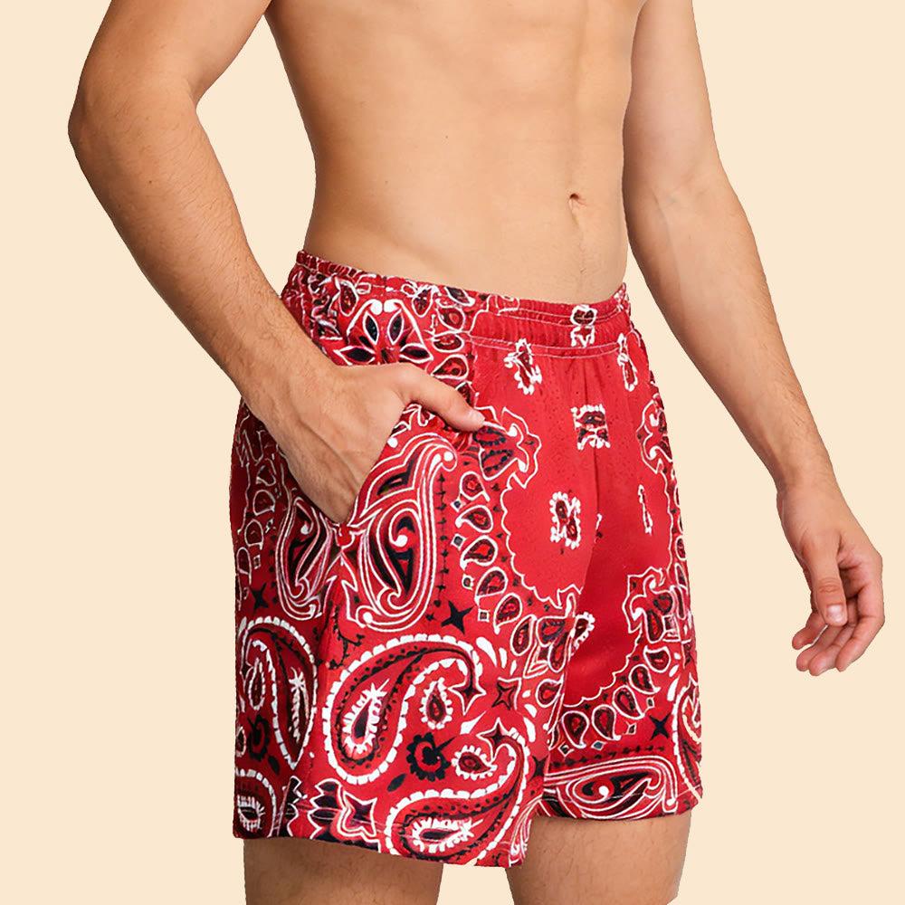 Olivenorma Men's Trendy Summer Printed Athletic Fitness Basketball Running Shorts Pants - image 1