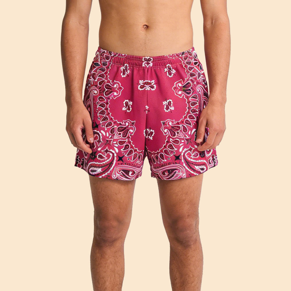 Olivenorma Men's Trendy Summer Printed Athletic Fitness Basketball Running Shorts Pants - image 6