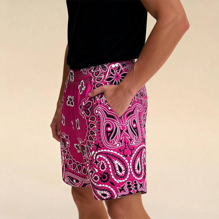 Olivenorma Men's Trendy Summer Printed Athletic Fitness Basketball Running Shorts Pants - image 17