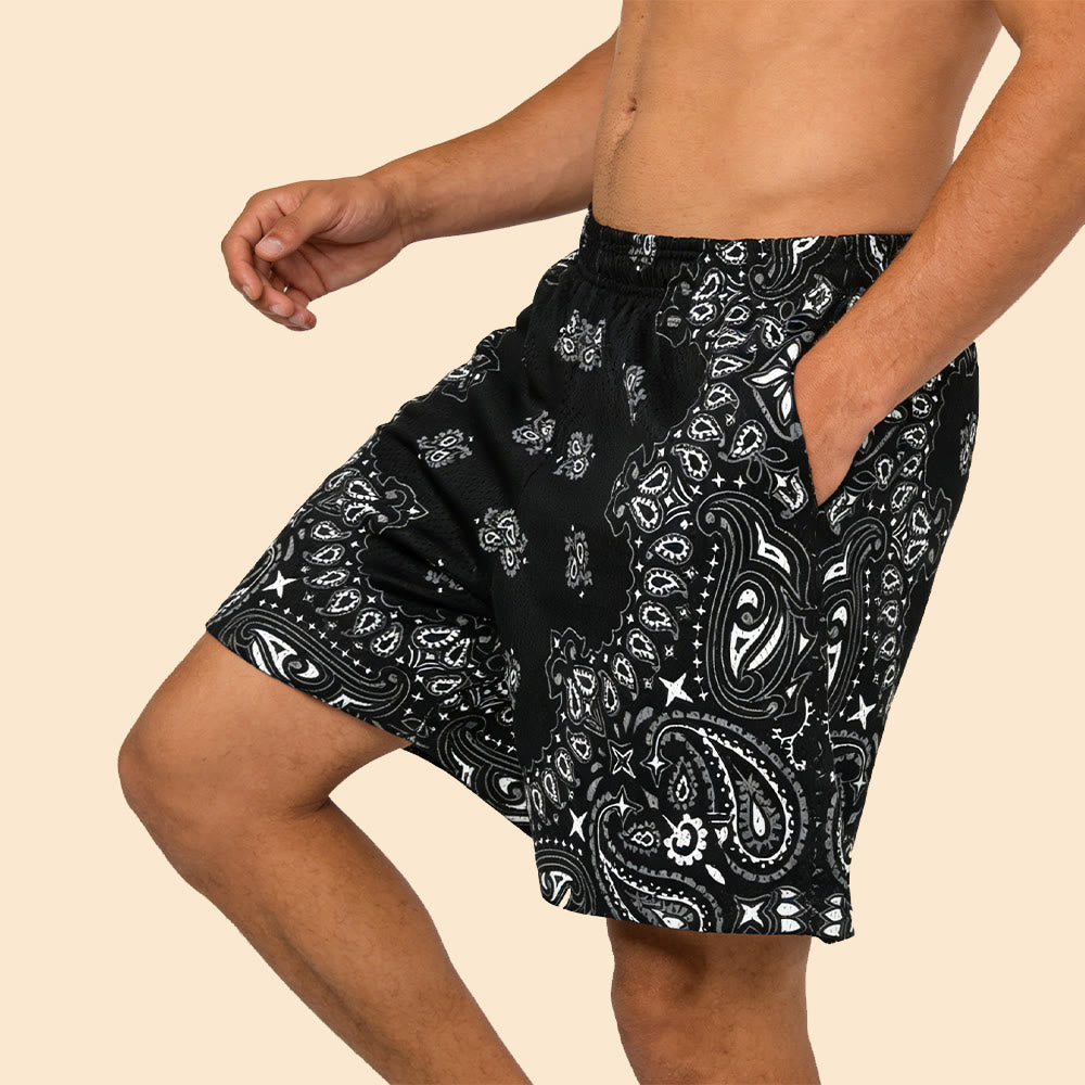 Olivenorma Men's Trendy Summer Printed Athletic Fitness Basketball Running Shorts Pants - image 26