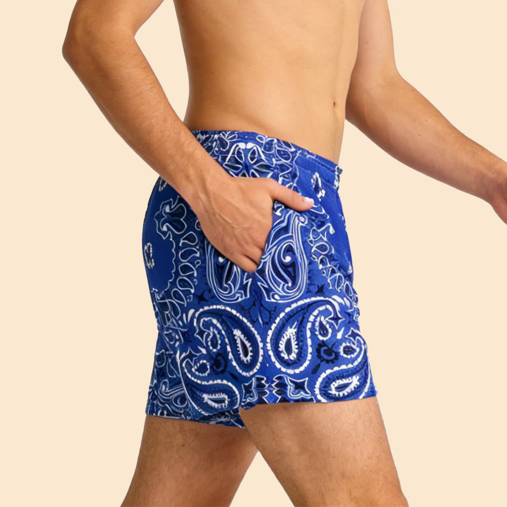 Olivenorma Men's Trendy Summer Printed Athletic Fitness Basketball Running Shorts Pants - image 31