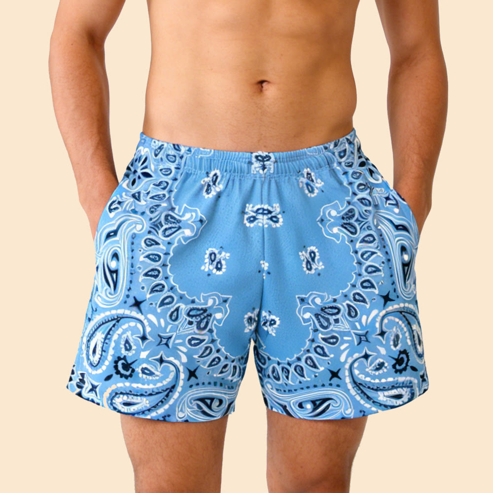 Olivenorma Men's Trendy Summer Printed Athletic Fitness Basketball Running Shorts Pants - image 41