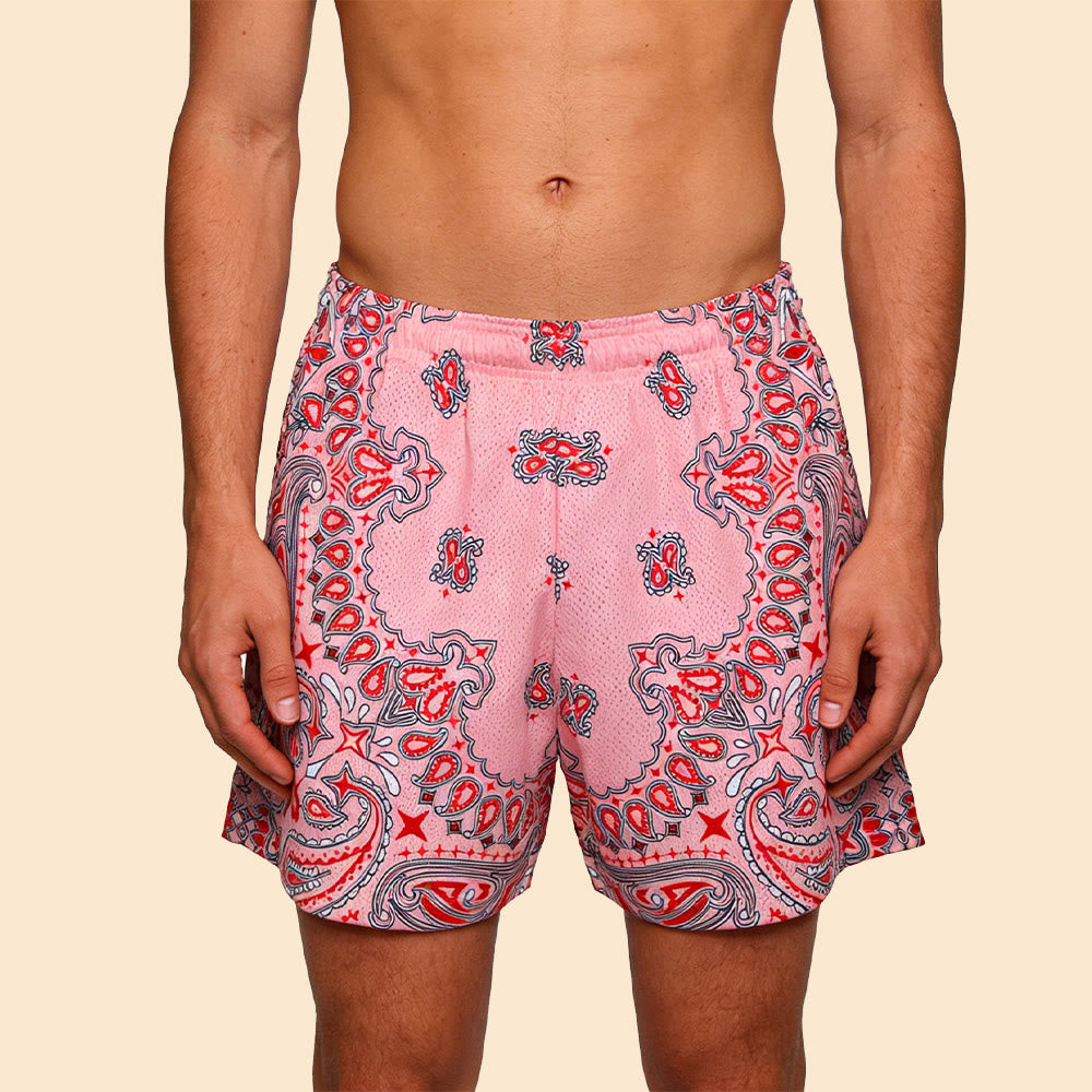 Olivenorma Men's Trendy Summer Printed Athletic Fitness Basketball Running Shorts Pants - image 48