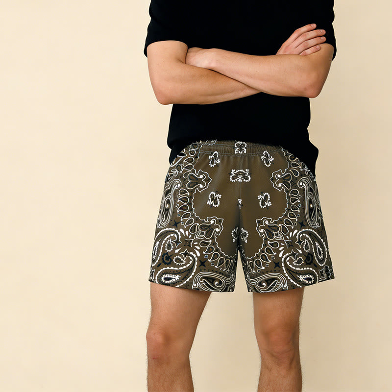 Olivenorma Men's Trendy Summer Printed Athletic Fitness Basketball Running Shorts Pants - image 52