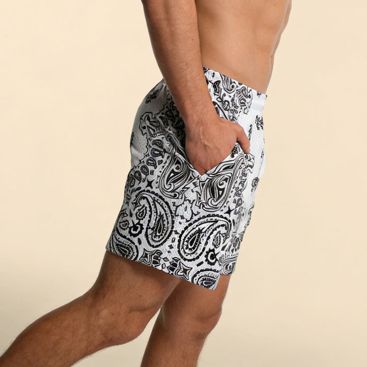 Olivenorma Men's Trendy Summer Printed Athletic Fitness Basketball Running Shorts Pants - image 64