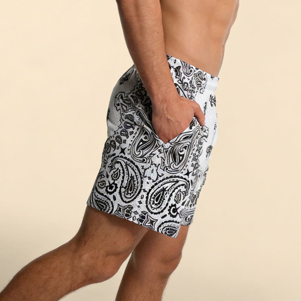 Olivenorma Men's Trendy Summer Printed Athletic Fitness Basketball Running Shorts Pants - image 64