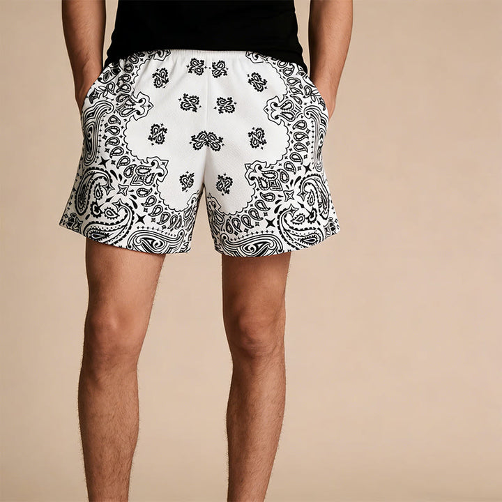 Olivenorma Men's Trendy Summer Printed Athletic Fitness Basketball Running Shorts Pants - image 62