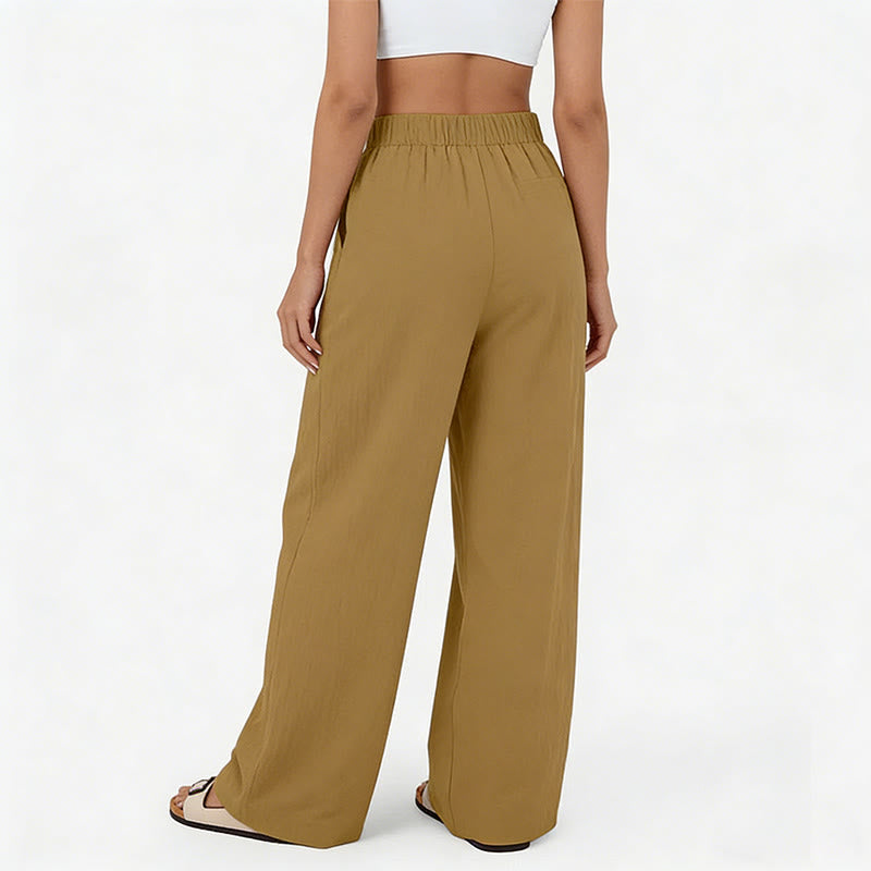 Olivenorma Women's High-Waist Relaxed Wide-Leg Casual Pants - image 13