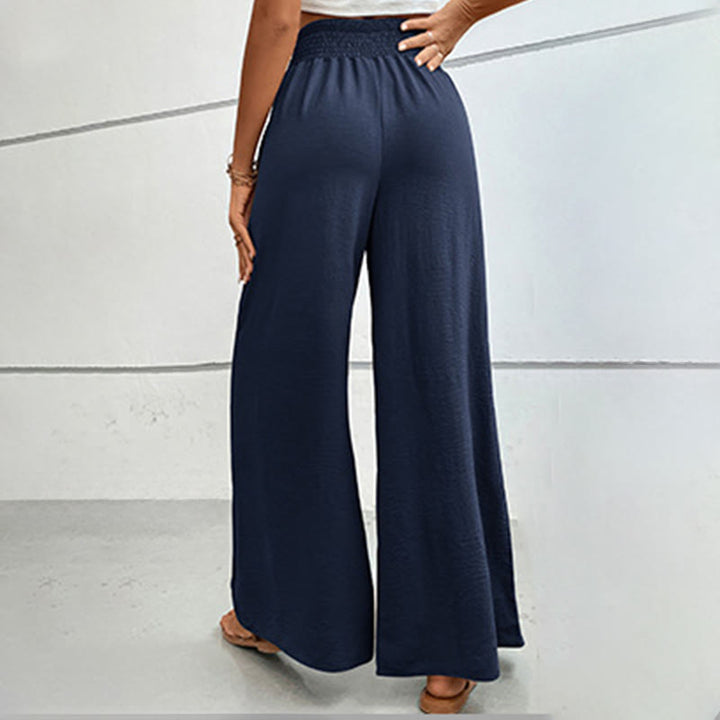 Olivenorma Summer Casual High-Waist Loose Fit Wide-Leg Elastic Waist Pants - image 9