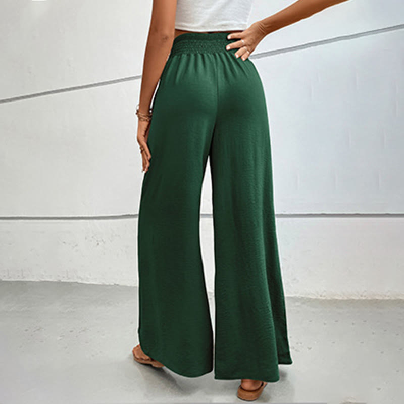 Olivenorma Summer Casual High-Waist Loose Fit Wide-Leg Elastic Waist Pants - image 37