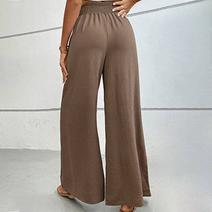 Olivenorma Summer Casual High-Waist Loose Fit Wide-Leg Elastic Waist Pants - image 5