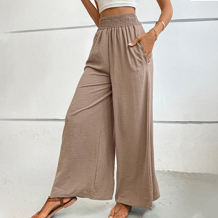 Olivenorma Summer Casual High-Waist Loose Fit Wide-Leg Elastic Waist Pants - image 17