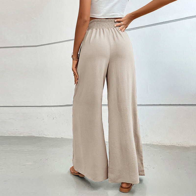 Olivenorma Summer Casual High-Waist Loose Fit Wide-Leg Elastic Waist Pants - image 15