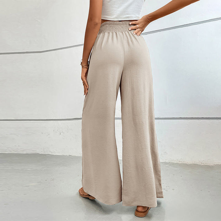 Olivenorma Summer Casual High-Waist Loose Fit Wide-Leg Elastic Waist Pants - image 15