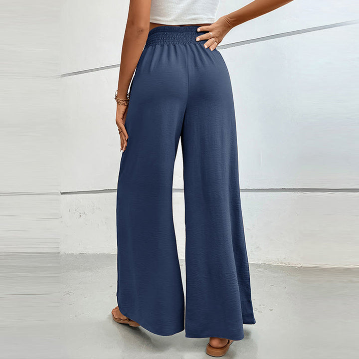 Olivenorma Summer Casual High-Waist Loose Fit Wide-Leg Elastic Waist Pants - image 12