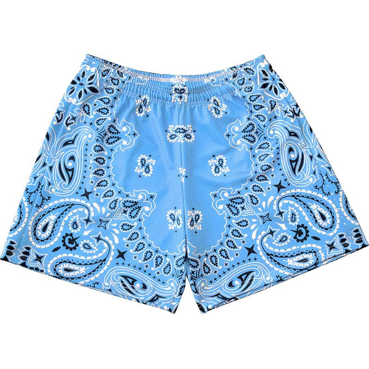 Olivenorma Men's Trendy Summer Printed Athletic Fitness Basketball Running Shorts Pants - Sky Blue - 3XL - image 36