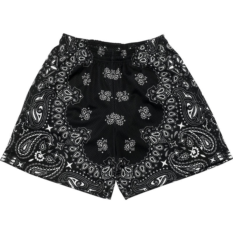 Olivenorma Men's Trendy Summer Printed Athletic Fitness Basketball Running Shorts Pants - Black - 3XL - image 19