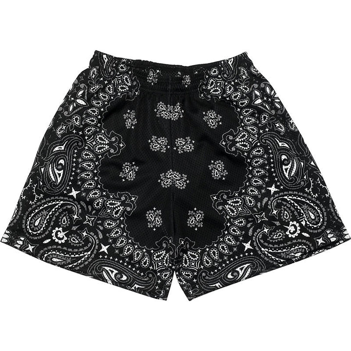 Olivenorma Men's Trendy Summer Printed Athletic Fitness Basketball Running Shorts Pants - Black - 3XL - image 19