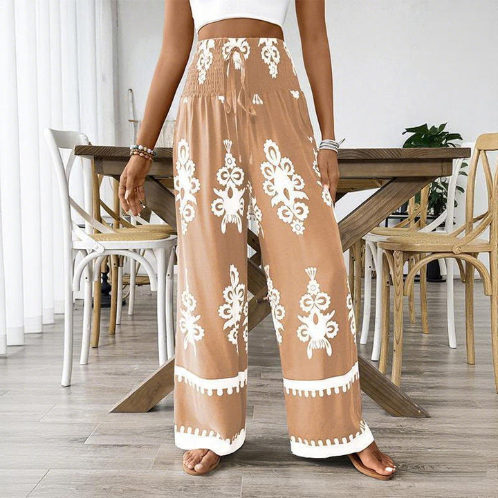 Olivenorma Women's Printed Loose Fit Casual Wide-Leg Comfortable Spring Summer Pants - image 12