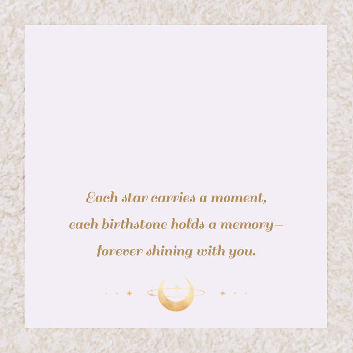 FREE Today: Month Birthstone Star Creative Gift Card Necklace - December-Sky Blue Zircon - Card 2 - image 2