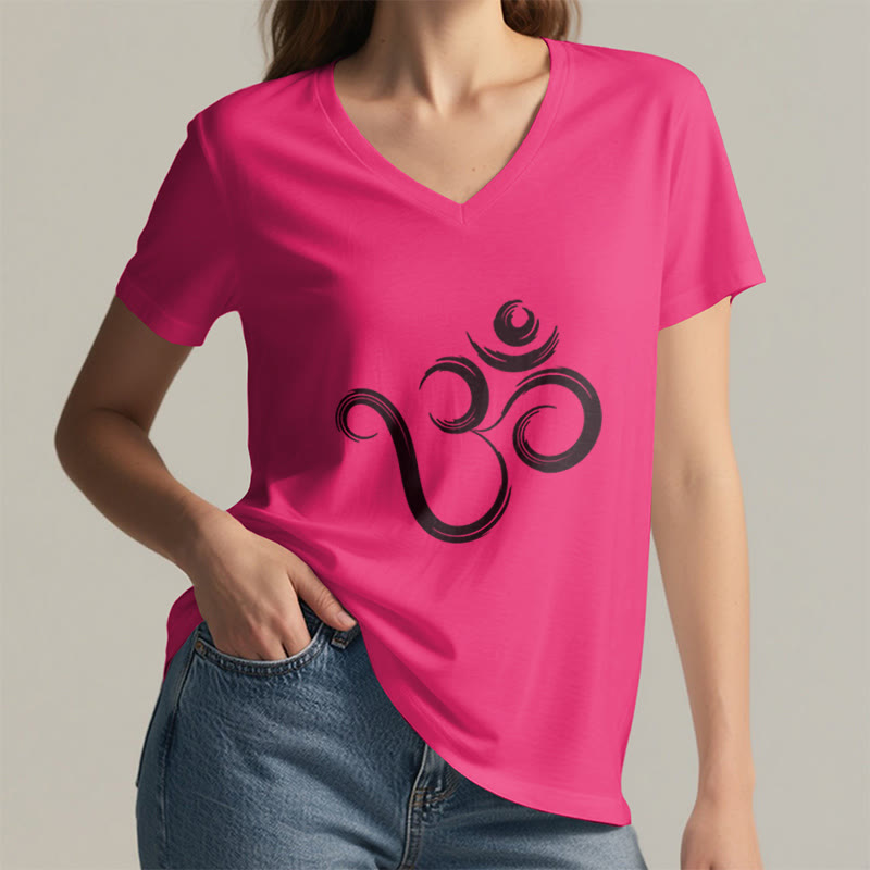 Olivenorma Breathe Yoga Meditation Inspirational V-Neck T-Shirt - image 19
