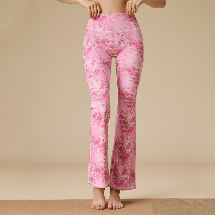 Olivenorma Women's Sculpted High-Waist Flare Yoga Pants - Pink Rose - XL - image 8