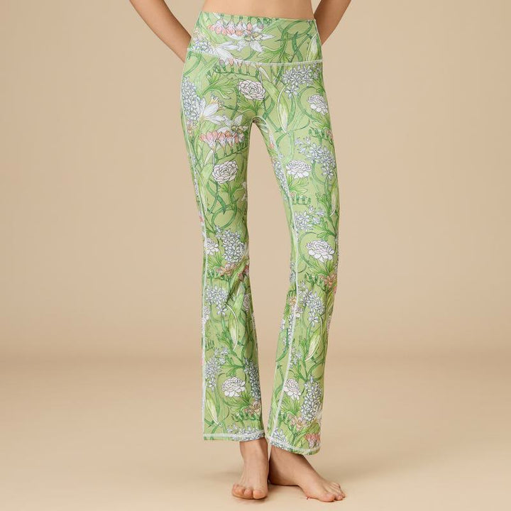 Olivenorma Women's Sculpted High-Waist Flare Yoga Pants - Fantasy Garden - XL - image 20