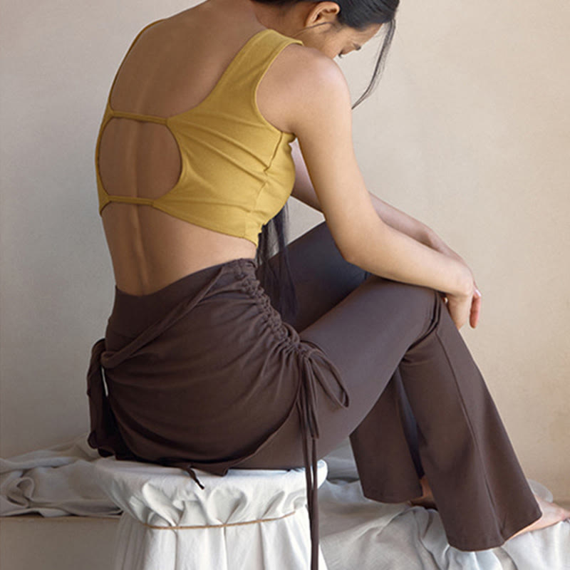 Olivenorma Women's Elegant High-Waist Tie-Detail Flare Pants - image 3