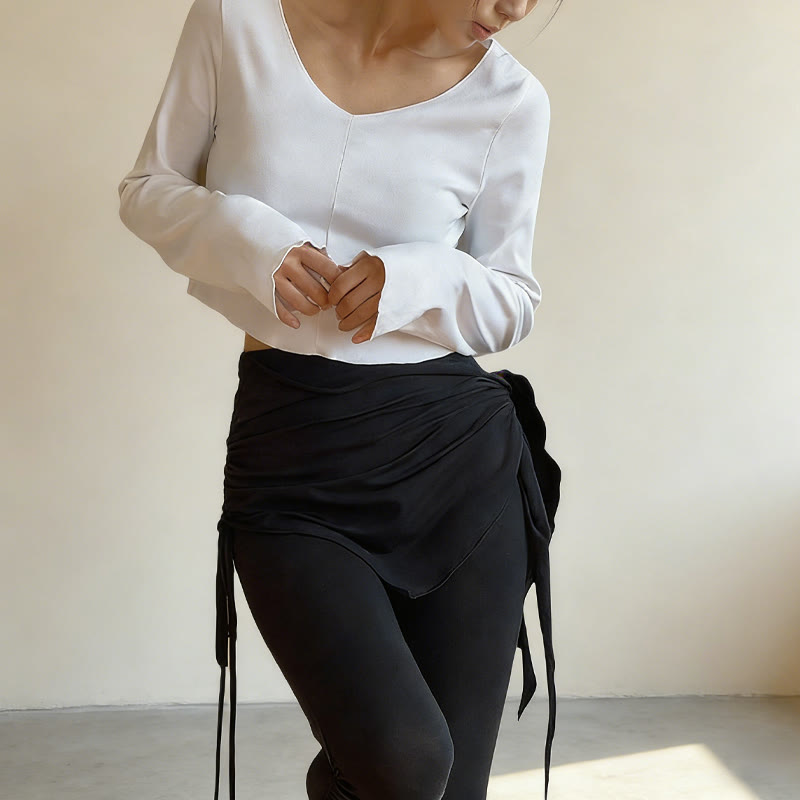 Olivenorma Women's Elegant High-Waist Tie-Detail Flare Pants - image 7