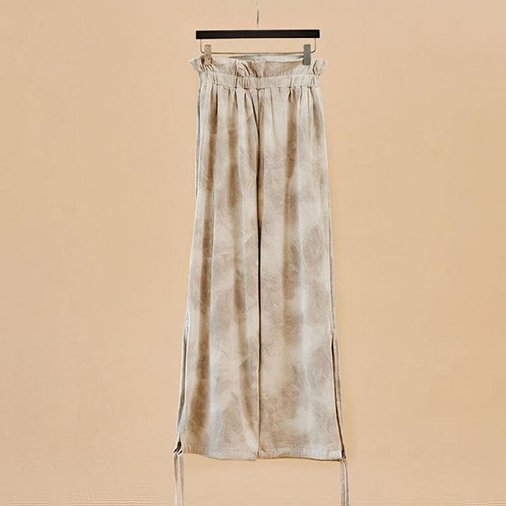 Olivenorma Women's Ink-Print Straight Tie Yoga Pants - Gray - XL - image 5