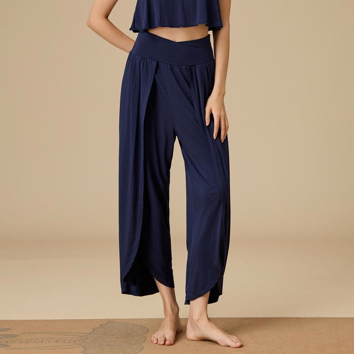 Olivenorma Women's Bamboo Flow Elastic Waist Pants - Navy Blue - XL - image 6