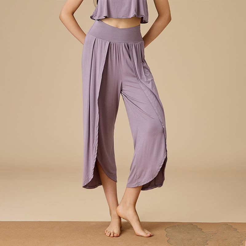 Olivenorma Women's Bamboo Flow Elastic Waist Pants - Purple - XL - image 0