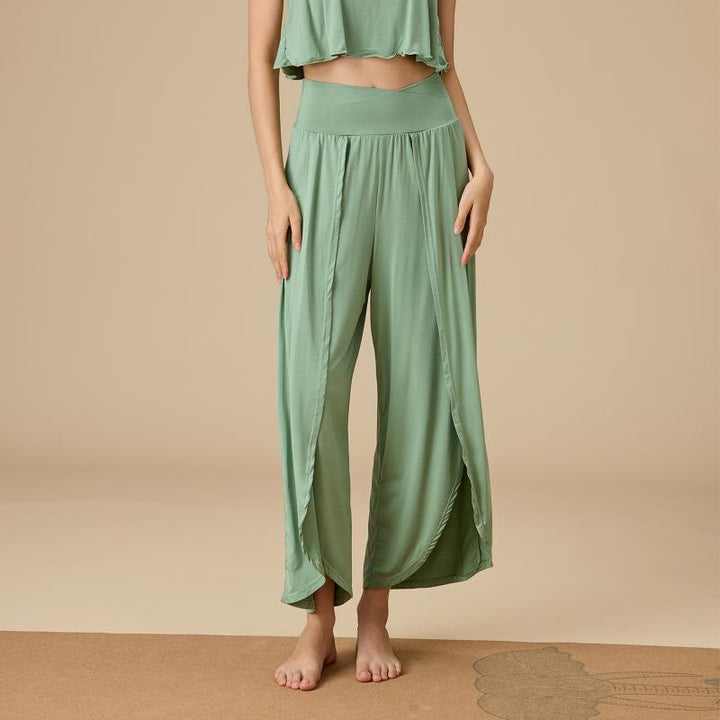 Olivenorma Women's Bamboo Flow Elastic Waist Pants - Green - XL - image 2