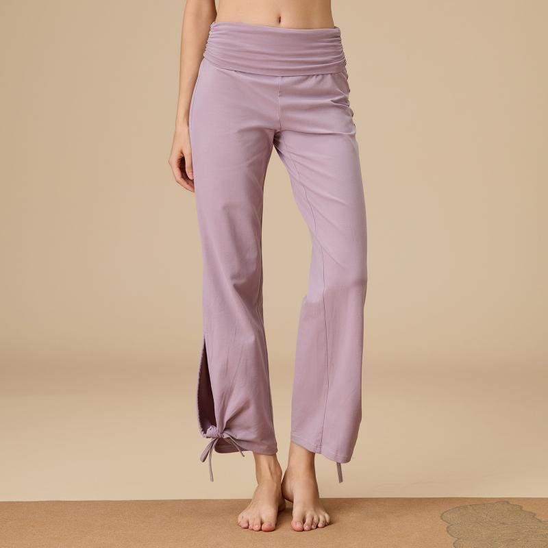 Olivenorma Women's Airy High-Waist Drawstring Wide Leg Pants - Purple - XL - image 6