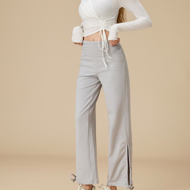 Olivenorma Women's Airy High-Waist Drawstring Wide Leg Pants - image 4