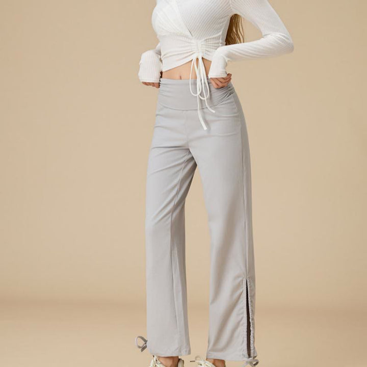 Olivenorma Women's Airy High-Waist Drawstring Wide Leg Pants - image 4