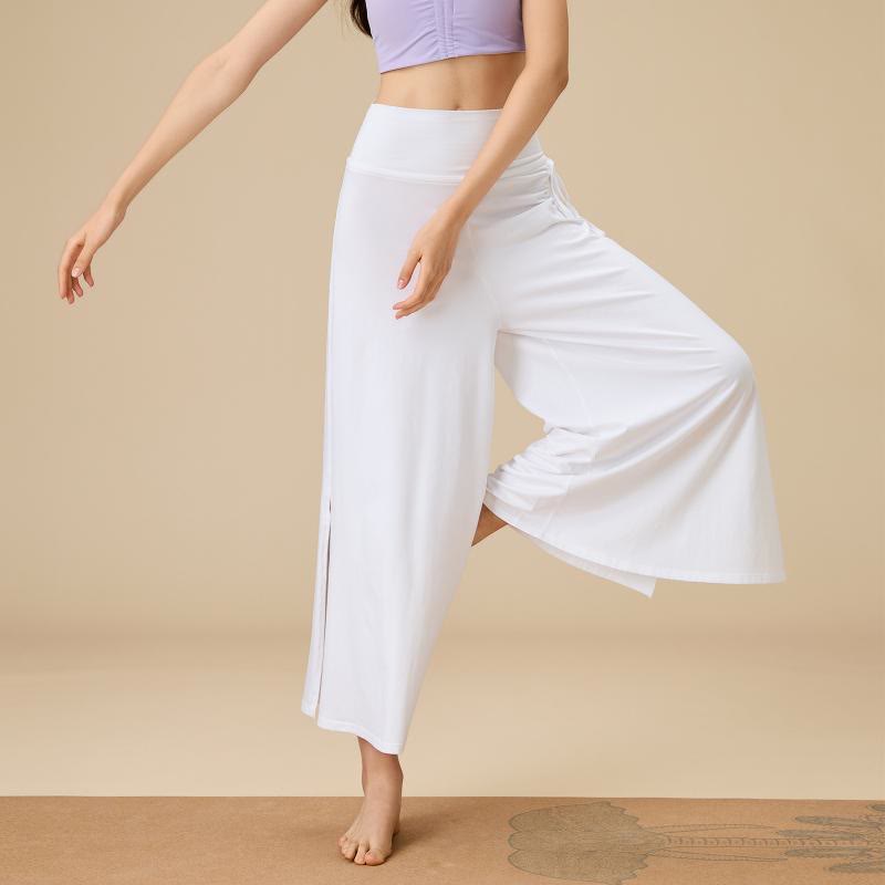 Olivenorma Women's Zen Flow High-Waist Wide Leg Pants - White - XL - image 4